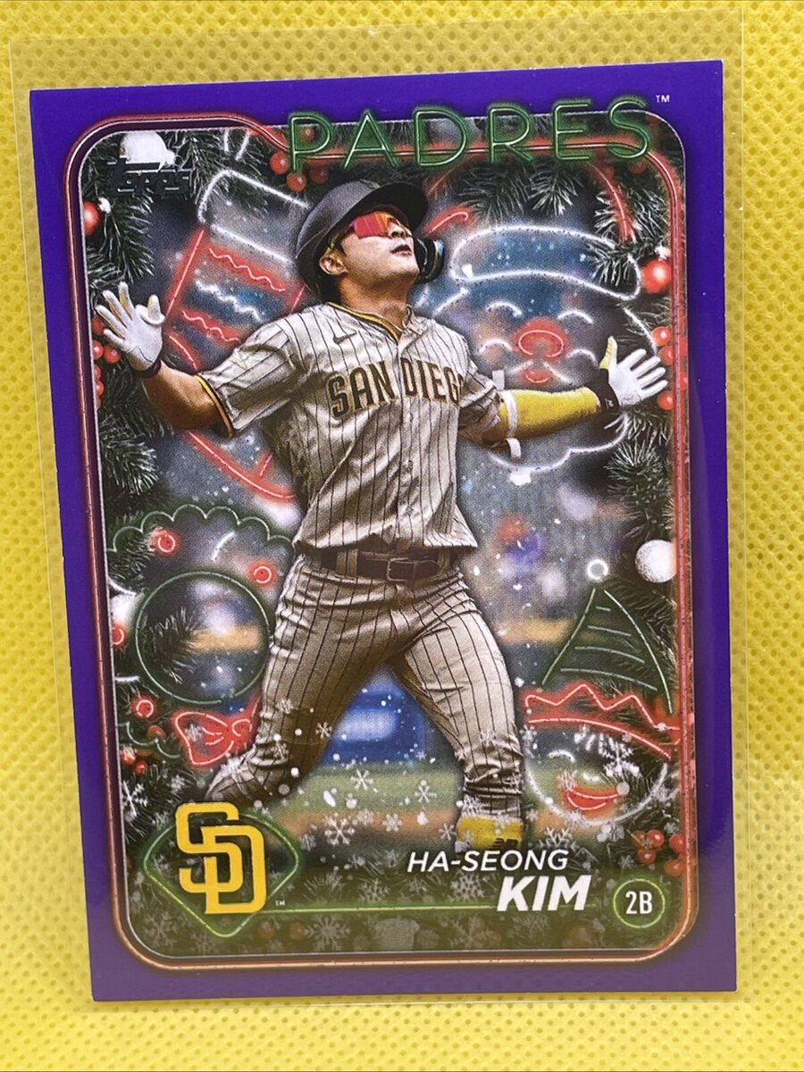 2024 Topps Holiday Mega Box PURPLE Glitter #H189 Ha-Seong Kim /99 2024 Topps Holiday Mega Box PURPLE Glitter #H189 Ha-Seong Kim /99