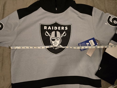Starter Las Vegas Raiders Est. 1960 Twill Crest Hockey Style Hoodie Men's L NFL - Picture 4 of 5