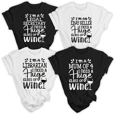 Personalisiertes T-Shirt I Need Wine lustige Geschenkidee Geschenk für jeden Mama Papa Chef