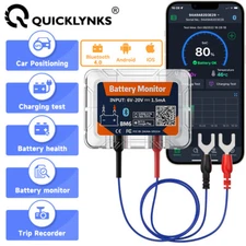 QUICKLYNKS BM6 Car Battery Monitor Bluetooth 12V Battery Load Tester for iPhone