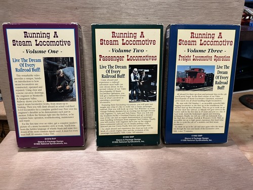 Running A Steam Locomotive Publishers Choice VHS Vol 1, 2 & 3 Will box ship VG - Picture 2 of 3