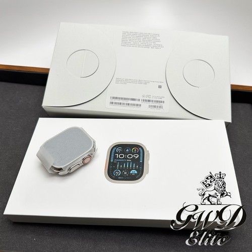 49mm Hermes Apple Watch Ultra 2 Kilim Orange Rubber Deployment Custom Polished - Picture 12 of 12