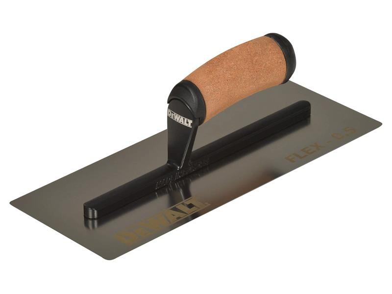 DEWALT Drywall 0.5mm FLEX Stainless Steel Flat Trowel, Leather Handle 12in DDW2