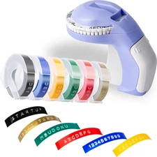 1PACK 3D DYMO Embossing Label Maker with 6 DYMO 3D Label Tapes