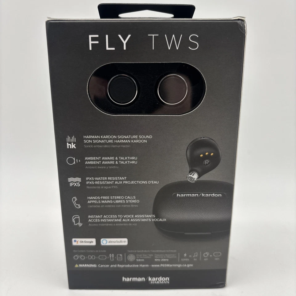 Harman Kardon FLY TWS In Ear True Wireless Headphones - Black - Image 4 of 4