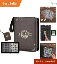 Mini Amiibo Card Display Album Faux Leather Waterproof 20 Sleeves Collectors