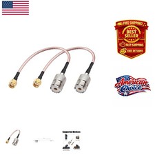 2-Pack 6-Inch SMA Male to UHF Female Coaxial Cable - Reliable RF Connectivity