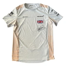 Lando Norris No 4 McLaren Formula 1 Jersey T-Shirt Medium Printed Signature