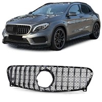 Sport KüHlergrill Schwarz Glanz Chrom PasstfüR Mercedes Gla X156 2013-2016