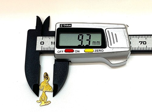 Collana con ciondolo Snoopy in oro 18 carati top 1,2 g vintage usata dal Giappone - Foto 5 di 9
