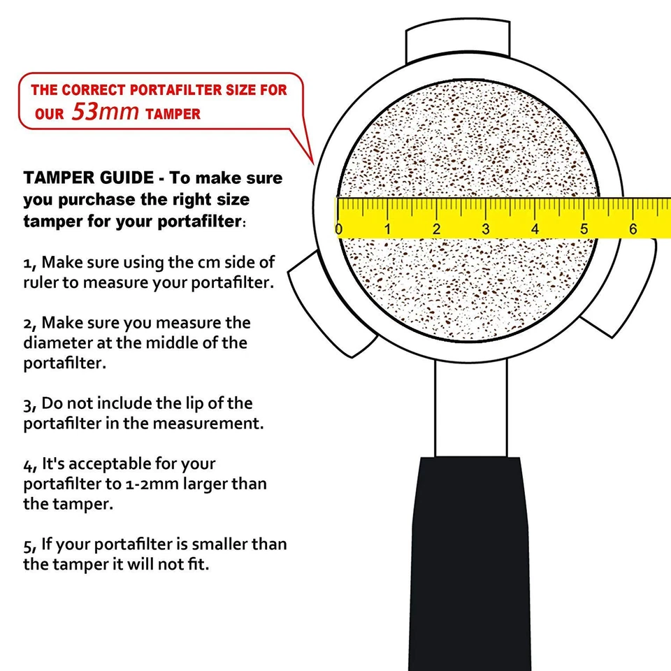 Manipulación de café de madera Elegance. Manipulador plano de espresso para portafiltro de 53 mm. Sta... Foto 2 de 4