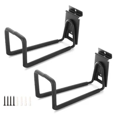 Slatwall Hose Hooks, Heavy Duty Garage Storage Utility Tool Double Holder Bik...