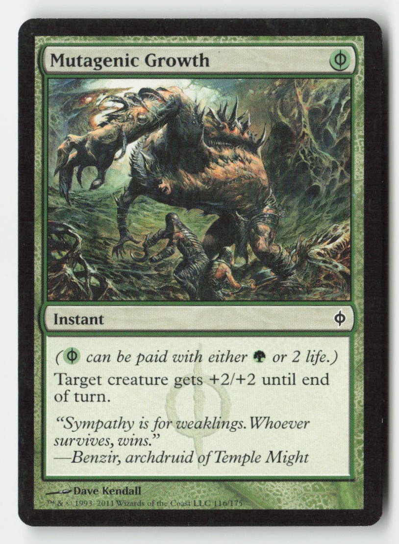 Mutagenic Growth 116 Common New Phyrexia Magic: The Gathering Lightly Played