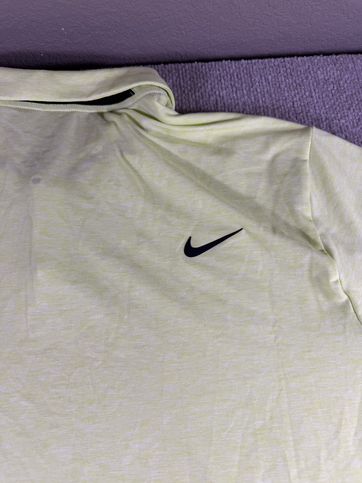 Nike Polo Shirt Mens XL Yellow Dri-FIT Golf Lightweight Performance DV3123-736