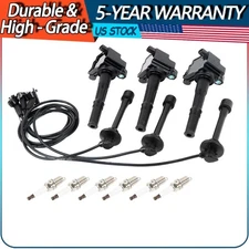 Ignition Coils & Spark Plug & Wires Set For Toyota Tacoma Tundra 4Runner 3.4L V6