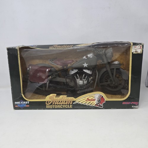 Indian Die Cast 1/6 741 Motocicleta Nuevo Rayo Modelo 53623 Ejército Militar Verde Jefe