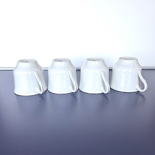 Vintage Shafford Golden Heirloom White Snack Plates and Cups Set Of 4 - Picture 11 of 12