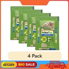 (4 pack) Feline Pine Original 100% Natural Cat Litter, 20 lb