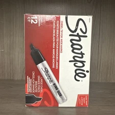 Sharpie - King Size Permanent Markers Chisel Tip Black - 12 Pack