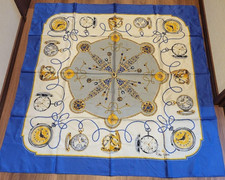 Rolex Novelty Silk 90cm Scarf Blue Watch from Japan