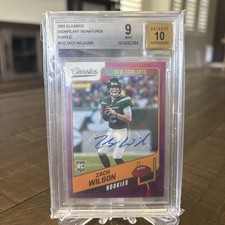 2021 Panini Classics Rookies /5 Zach Wilson #152 Rookie Auto RC