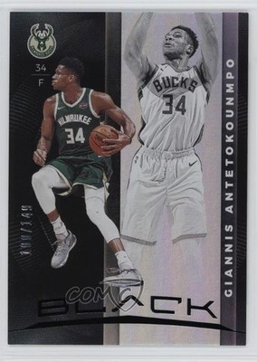 2019-20 Panini Black 109/149 Giannis Antetokounmpo #34 0d3