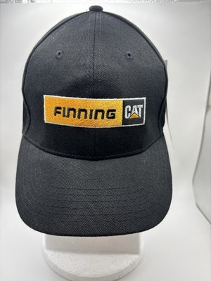 New Finning CAT Caterpillar Hat Black Patch Logo Adjustable Baseball Cap Dealer