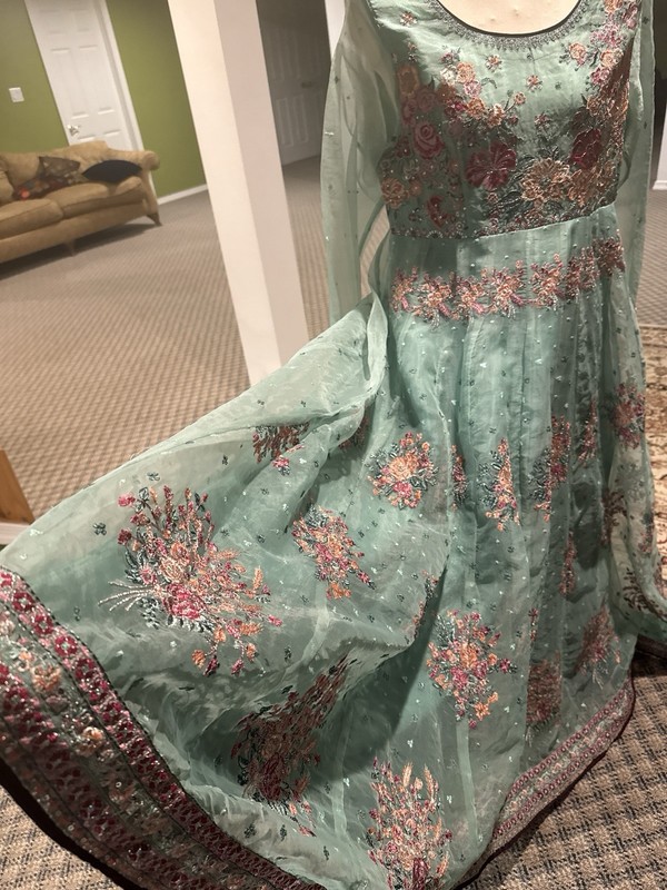 Prom Party Long Dress Maxi Pakistani Indian Designer Shalwar Kameez Heavy Sequin