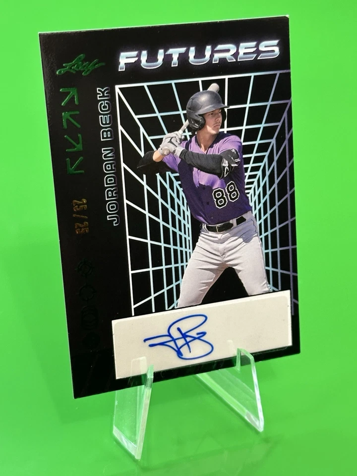⚾️2024 Leaf Futures Multi-Sport Green Foil Auto #A-JB2 Jordan Beck 25/25!!!⚾️ - Image 3 of 4