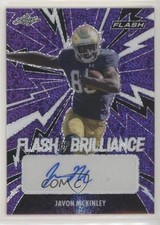 2021 Leaf Flash Flash of Brilliance Purple /50 Javon McKinley #FB-JMK Auto 0gg