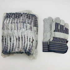 MCR Safety 1400 Split Leather Palm Work Gloves Size XL Safety Cuff 2.5"L 12 Pair