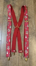 Vintage CAS Germany Santa Claus / Christmas Tree Red Suspenders Brass Hardware