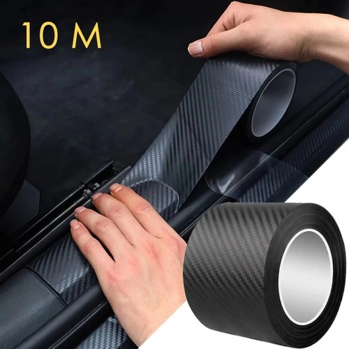 1-5m Nano Carbon Fiber Car Tape Sticker Door Mirror Paste Protector Strip DIY
