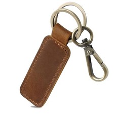 Genuine Leather Car Keychain   Universal Key Fob Holder for Men and Women,