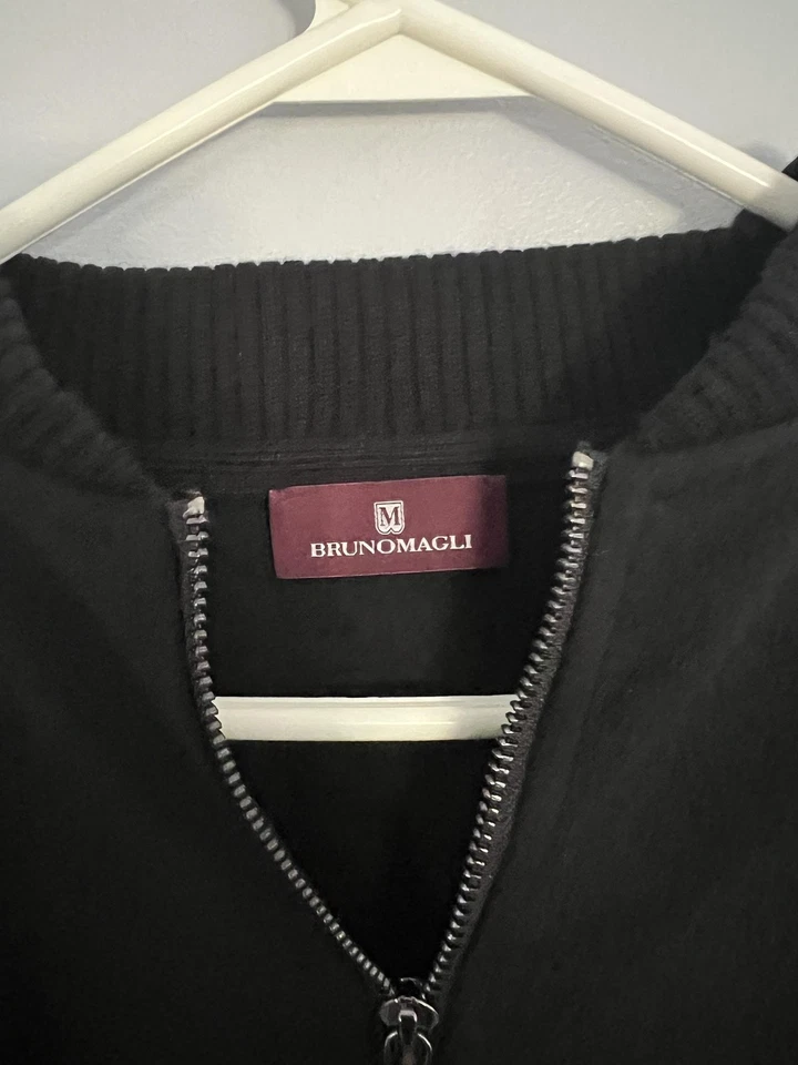 Женское пончо Bruno Magli один размер черное на молнии спереди с ребристым воротником плащ Ruana Wrap - Изображение 2 из 4