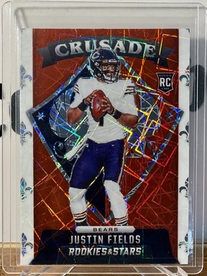 Justin Fields 2021 Rookies & Stars Crusade Longevity Prizm RC #CR-23 Bears