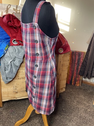 Wild Fable Plaid Jumper Overall Dress (2012) M Dark Academia Brittany Spears Y2K - Picture 3 of 6