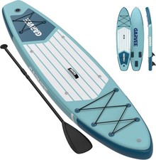 11ft Inflatable Paddle Board PVC EVA Deck 450 lbs Wide Stable Board for Beginner