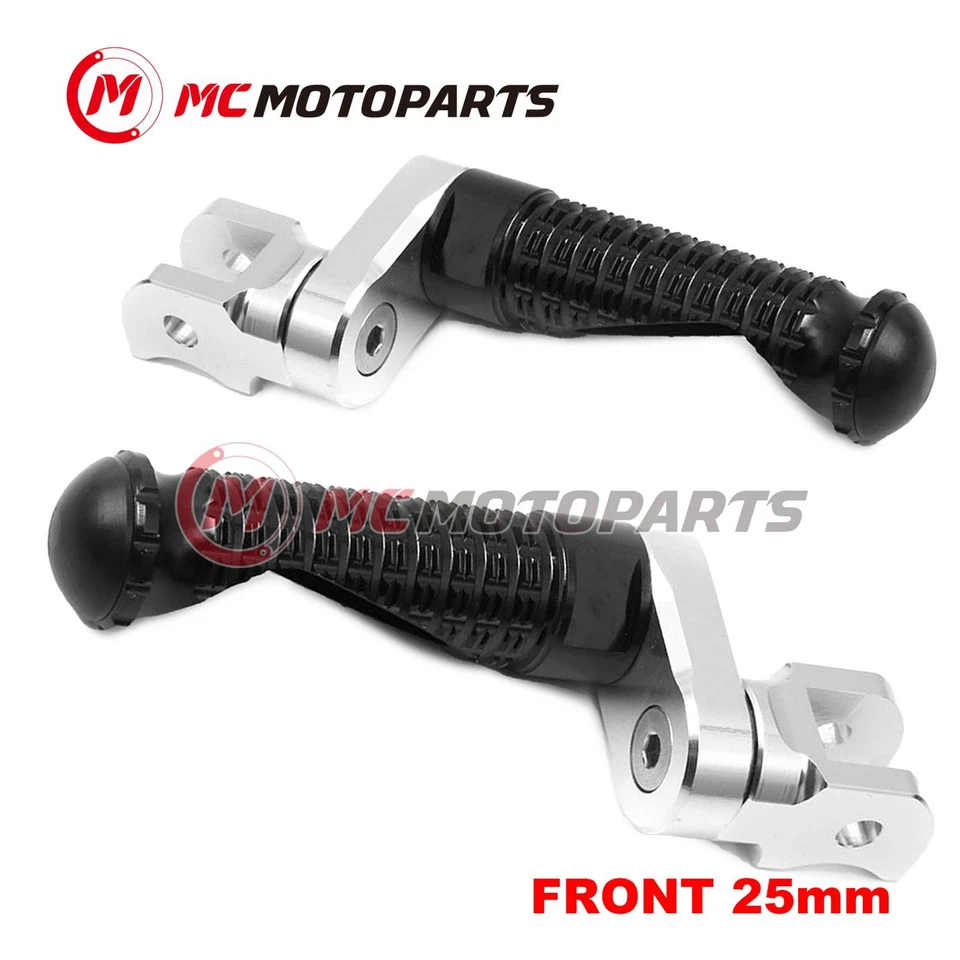 For MV Agusta Stradale 800 2015 MPRO 25mm Extended BLACK Front Foot Pegs Foto 2 de 4