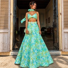 Zimmermann High Tide Ikat Set Crop Top & Maxi Skirt Rare Mixed Sizes AU 1/0