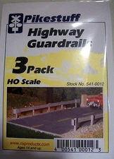 Pikestuff (HO-Scale) #541-0012 Highway Guard Rails (3-pack) - NIB