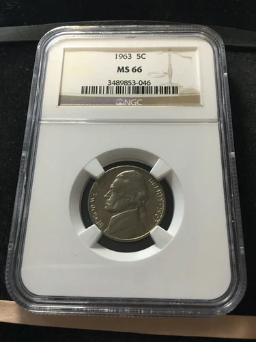 1963   USA, Five Cent, Jefferson Nickel, NGC Graded MS-66  #046