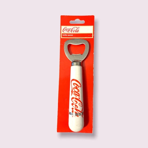 Vintage Coca Cola White Bottle Opener with Red Caps Coca Cola-