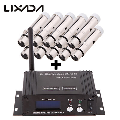 LIXADA 2.4G Wireless DMX512 Controller Transmitter Receiver Repeater Sets V6G0