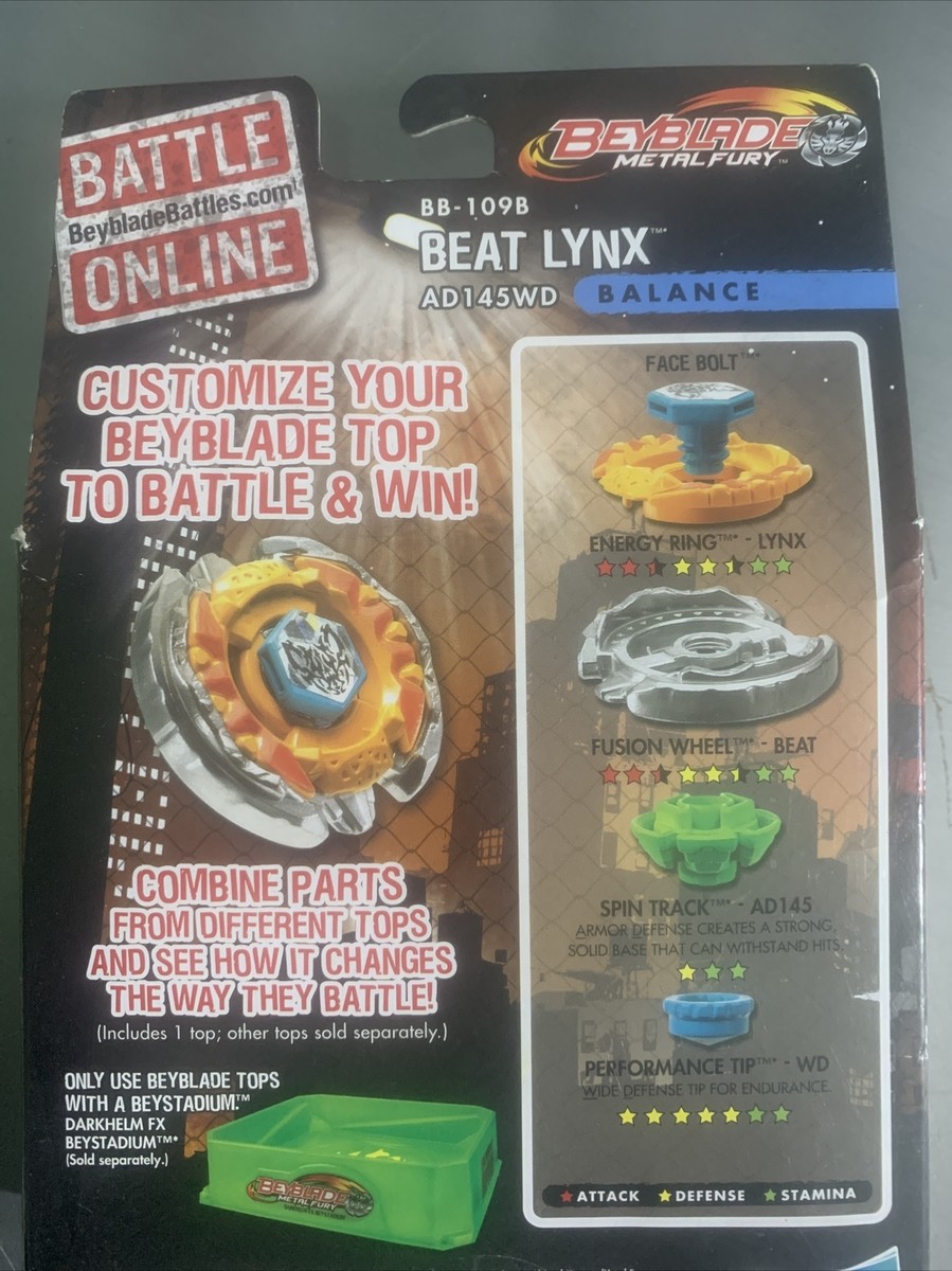 Beyblade BB-109B Beat Lynx AD145WD Balance Spark FX