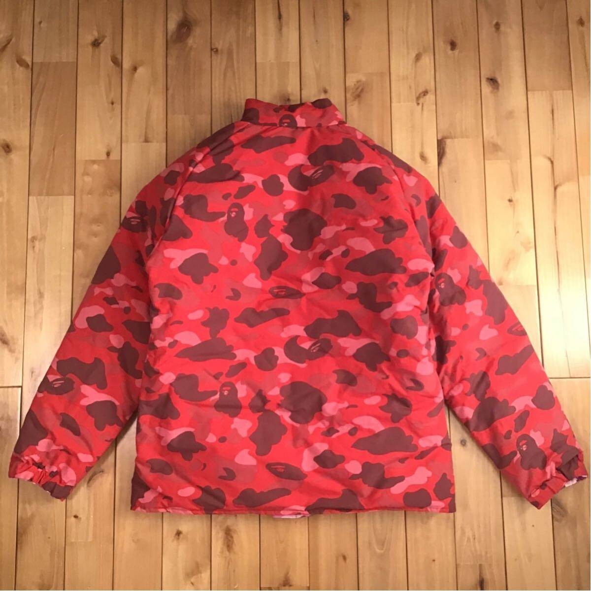 BAPE Reversible Down jacket pink camo × red camo A Bathing Ape