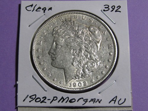 1902-P Morgan Silver $1 Dollar #392 - AU details