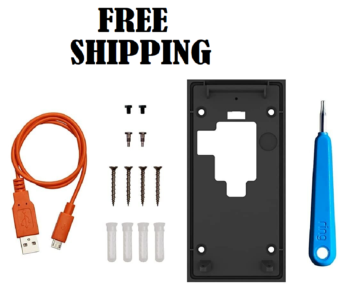 Ring Video Doorbell 2 2nd Gen Spare Parts Back Plate Wiring Screws