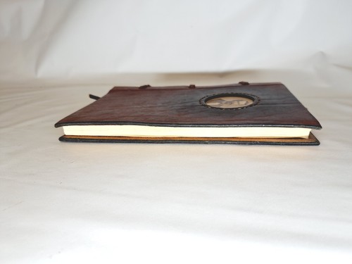 Genuine Rustic Leather Journal Handcrafted Thick Leather Cover + Parchment Paper - Picture 4 of 7