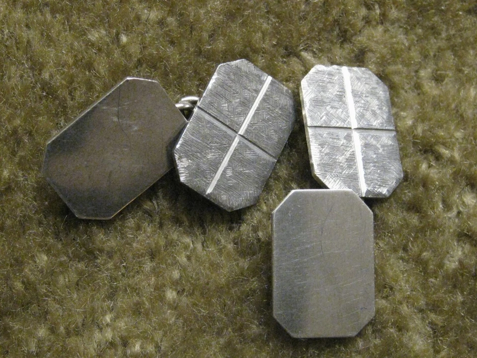 Polsini / gemelli in argento 925 originali d'epoca marchiati e firmati - Immagine 2 di 4